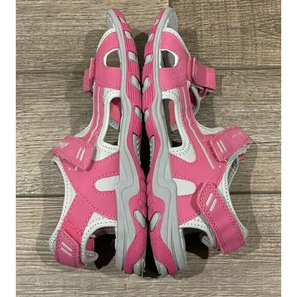 Eddie Bauer Kelsey Sport Sandals Girls Size 4 Pink Adjustable Straps Shoes - Picture 9 of 12